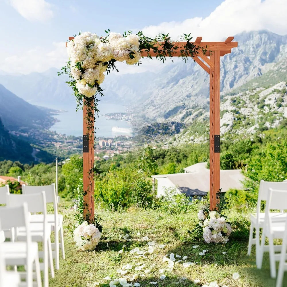 Fir Wood Garden Arch for Weddings and Outdoor Pergolas