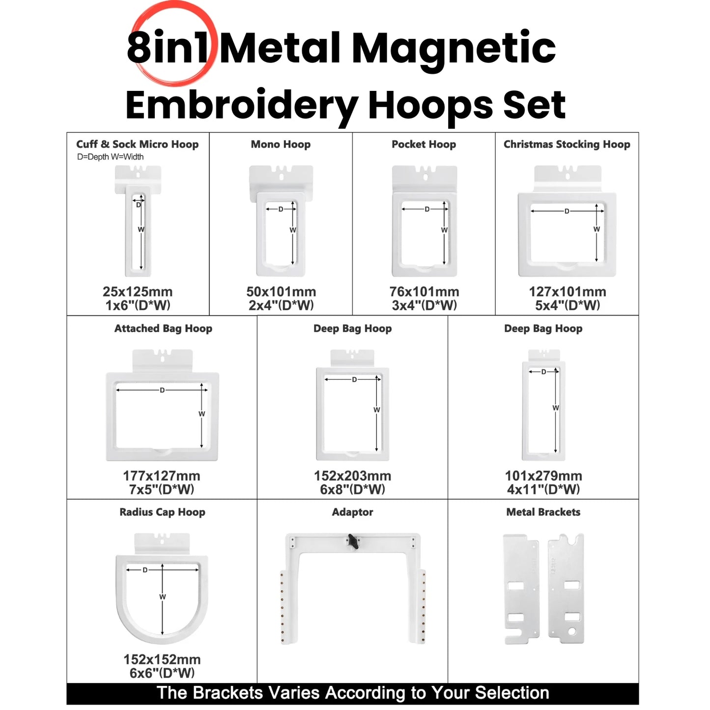 Magnetic Embroidery Hoop and Frames for Tajima SAI Embroidery Machine