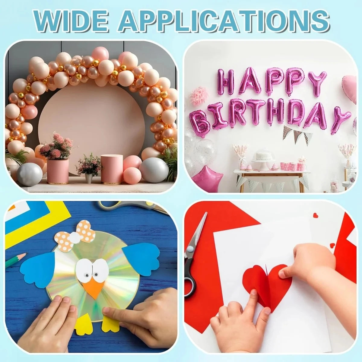 Transparent Double Sided Adhesive Dots For Balloons Multipurpose