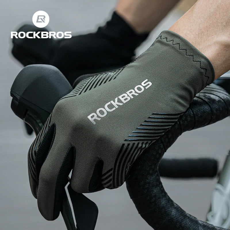 ROCKBROS Summer Cycling Gloves Breathable Non Slip Touchscreen Full Finger