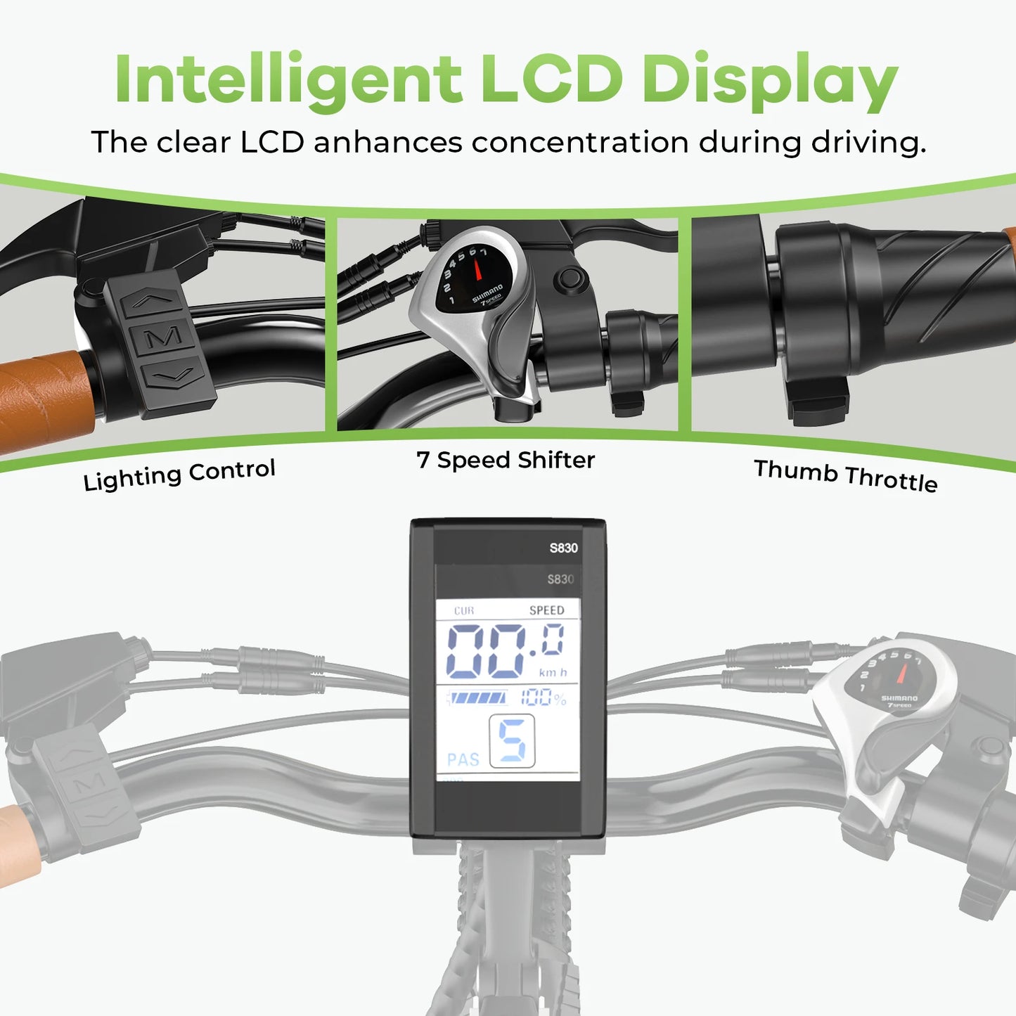 CYBERVELO EK2 1000W Electric Bike for Adults with Removable Battery
