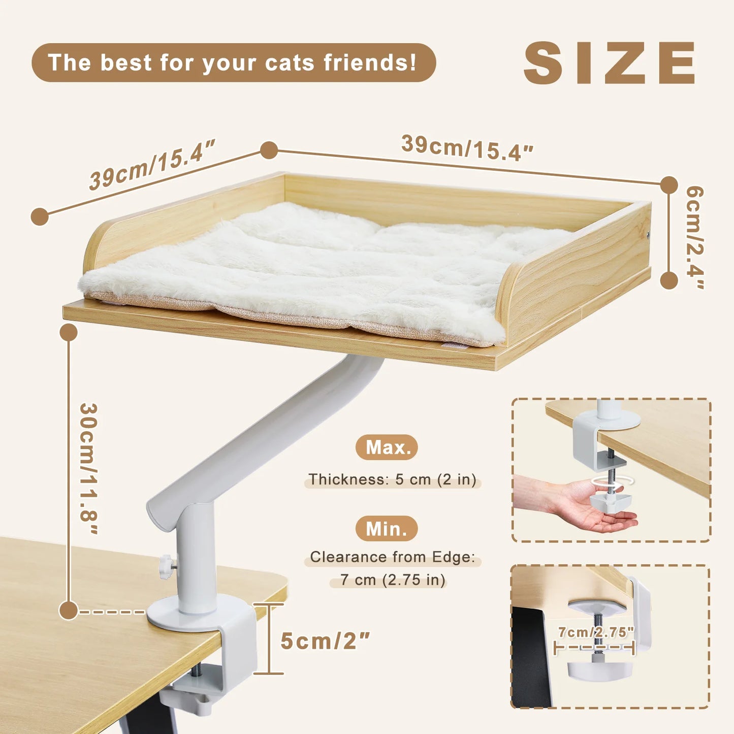PAWZ Road Cat Desk Bed 360 Rotatable Cat Stand Hammock