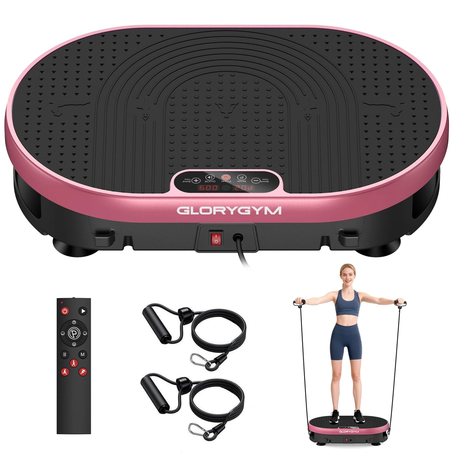 Vibration Plate Whole Body Exercise Machine 120 Levels Remote Control Home Gym