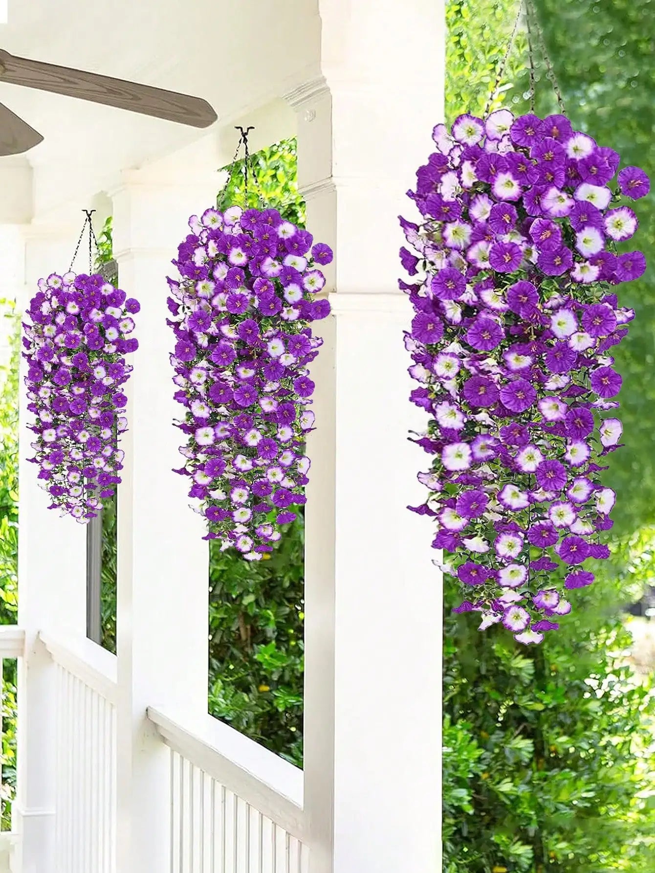 Artificial Eucalyptus Silk Flower Vine UV Resistant Outdoor Garden Decor