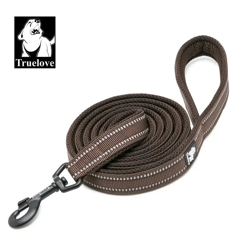 TRUELOVE Reflective Nylon Mesh Padded Pet Leash For Dogs And Cats