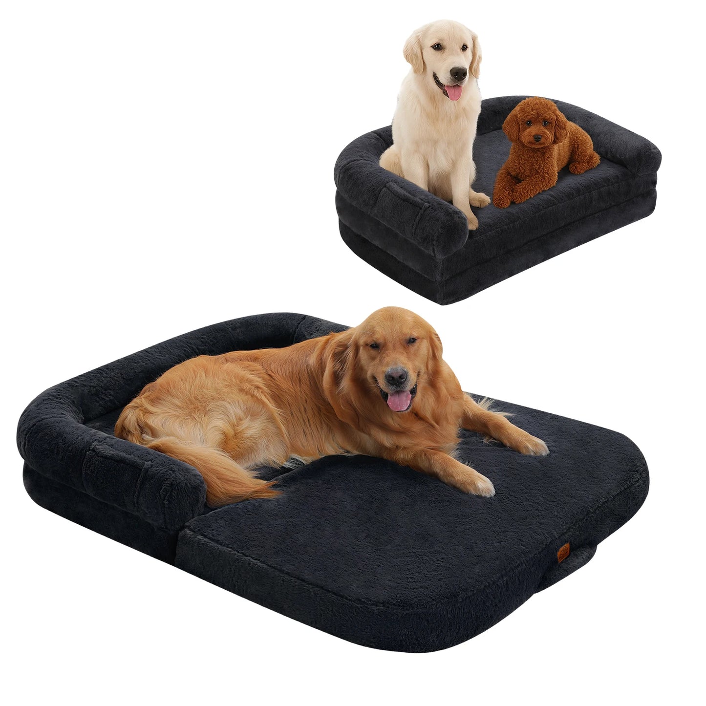 PAWZ Road Foldable Dog Bed Plush Washable Non Slip Sofa