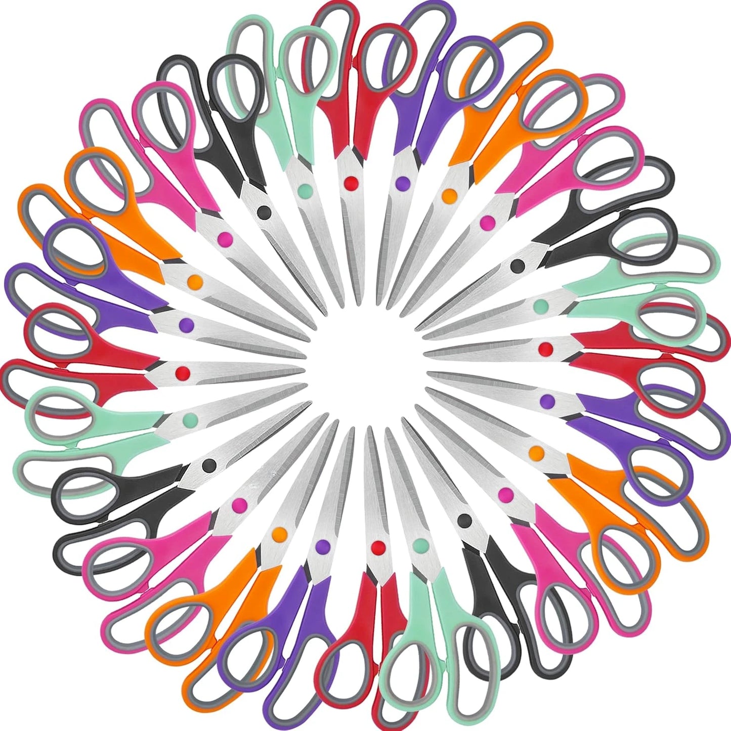 All Purpose Comfort Grip Scissors For Office School Craft Fabric
