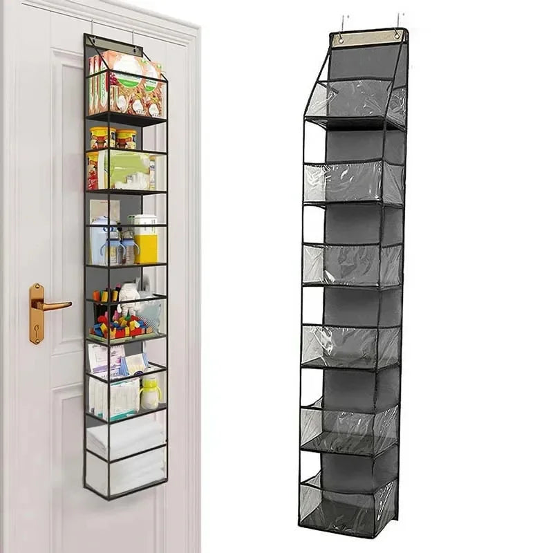 4 Layer Foldable Hanging Storage Bag Behind Door Closet Organizer