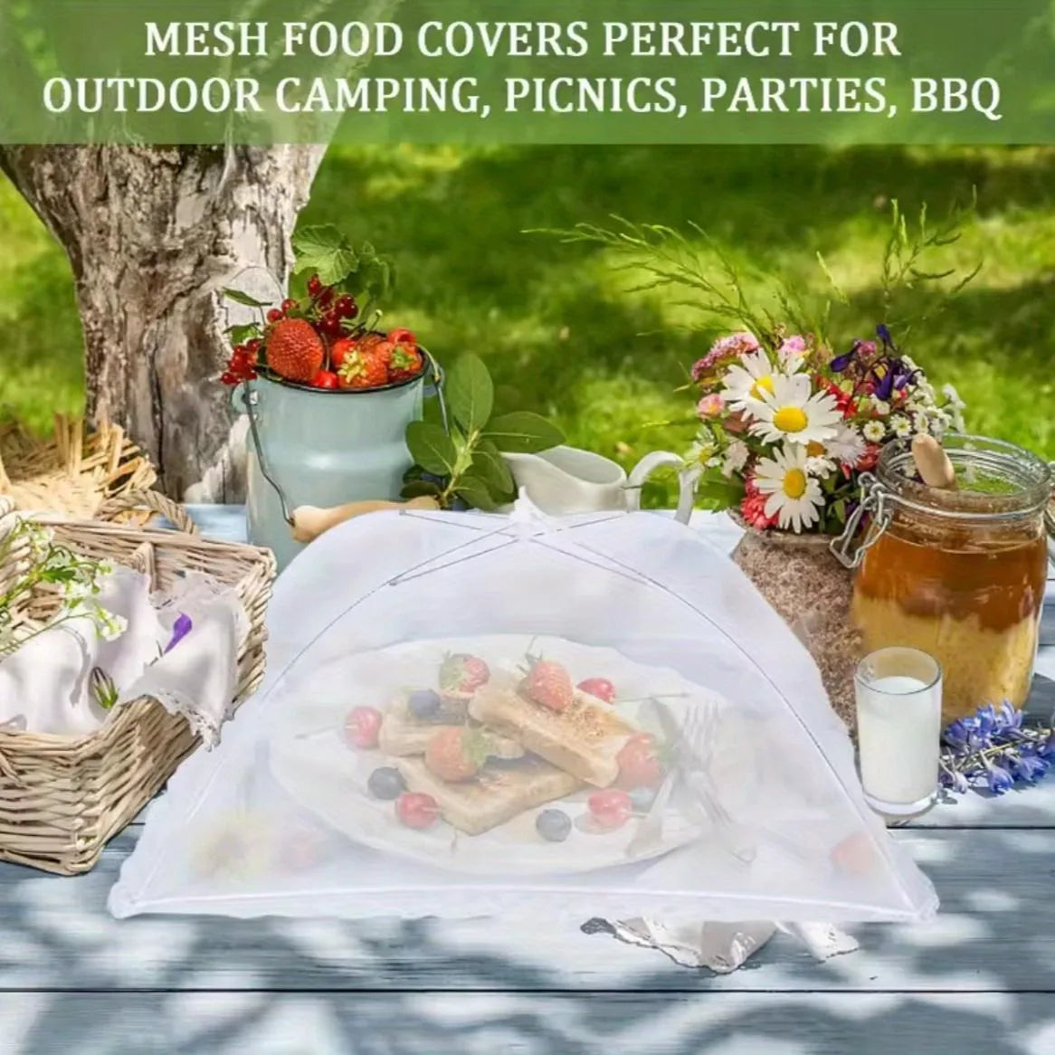 Mesh Food Covers For Outdoors Reusable Collapsible Food Tent