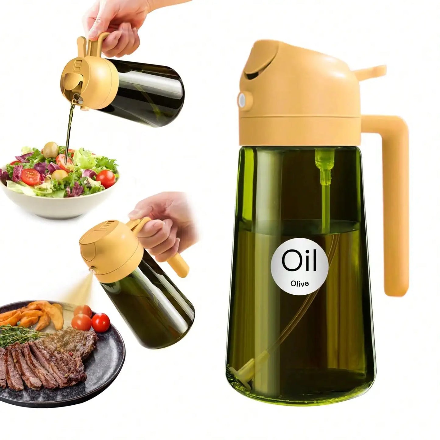 Olive Oil Dispenser 2 In 1 Cooking Oil Sprayer Mister