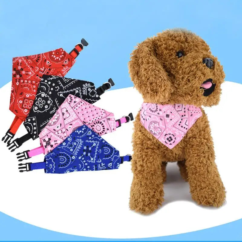 Adjustable Cat Collar With Scarf Bandana Pet Necktie