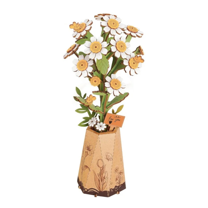Robotime ROKR 3D Wooden Puzzle Flowers Bouquet Craft Kit