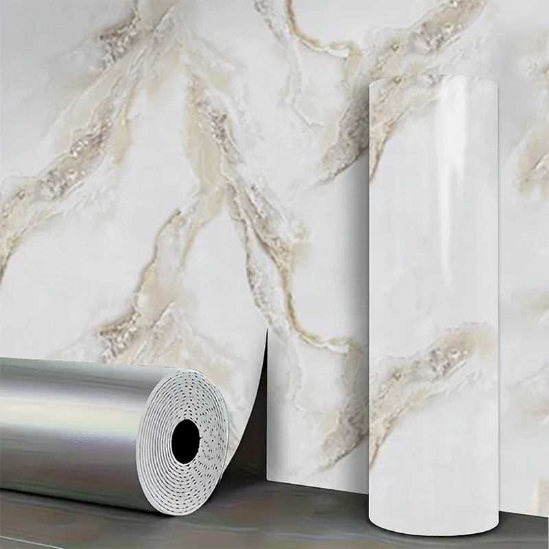Marble PVC Wall Stickers Self Adhesive Waterproof for Walls