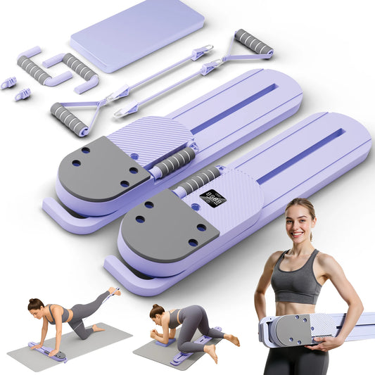 Abdominal Pilates Board With Detachable Resistance Bands LCD Display