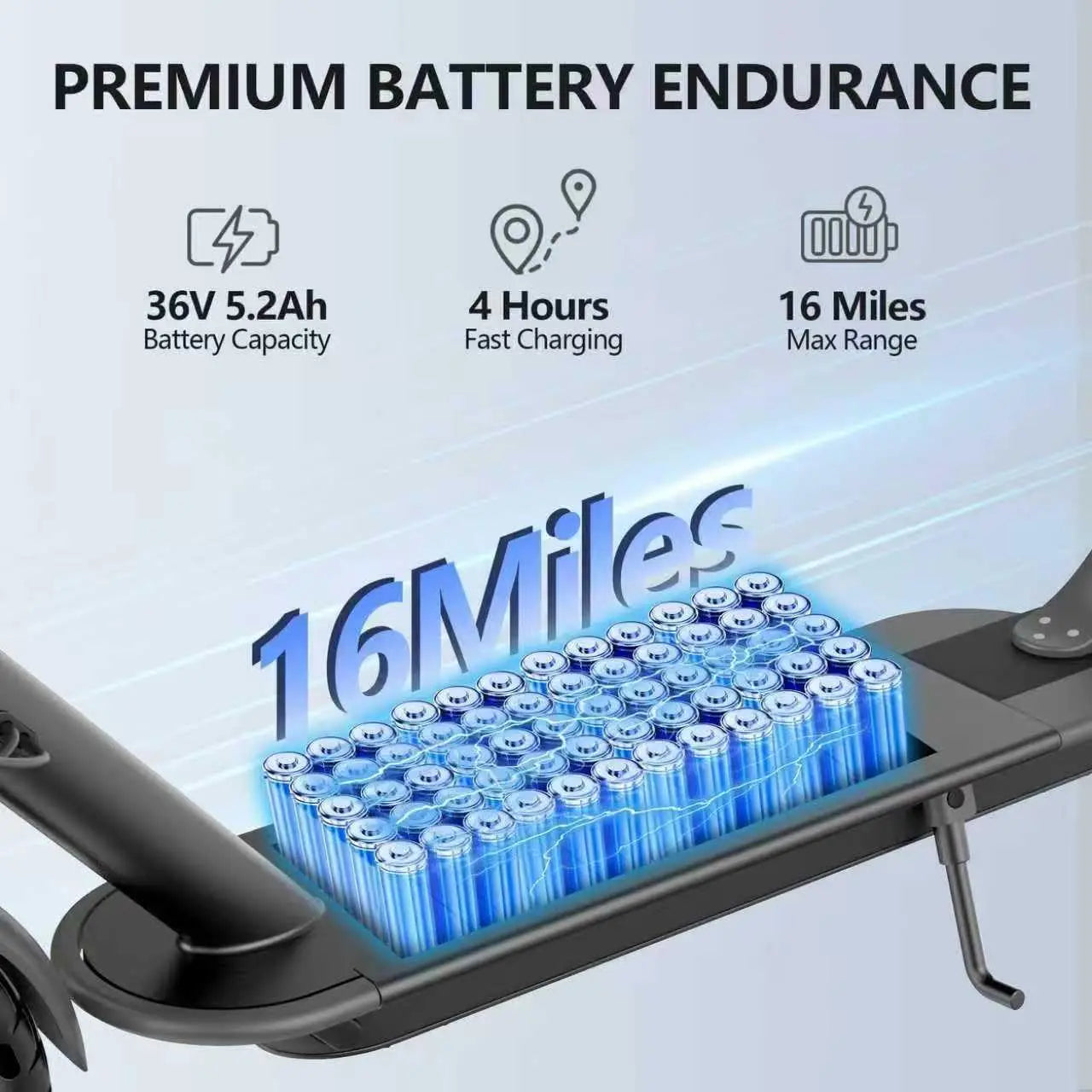 Ladped LP60 Electric Scooter 350W 19Mph Foldable 16 Mile Range
