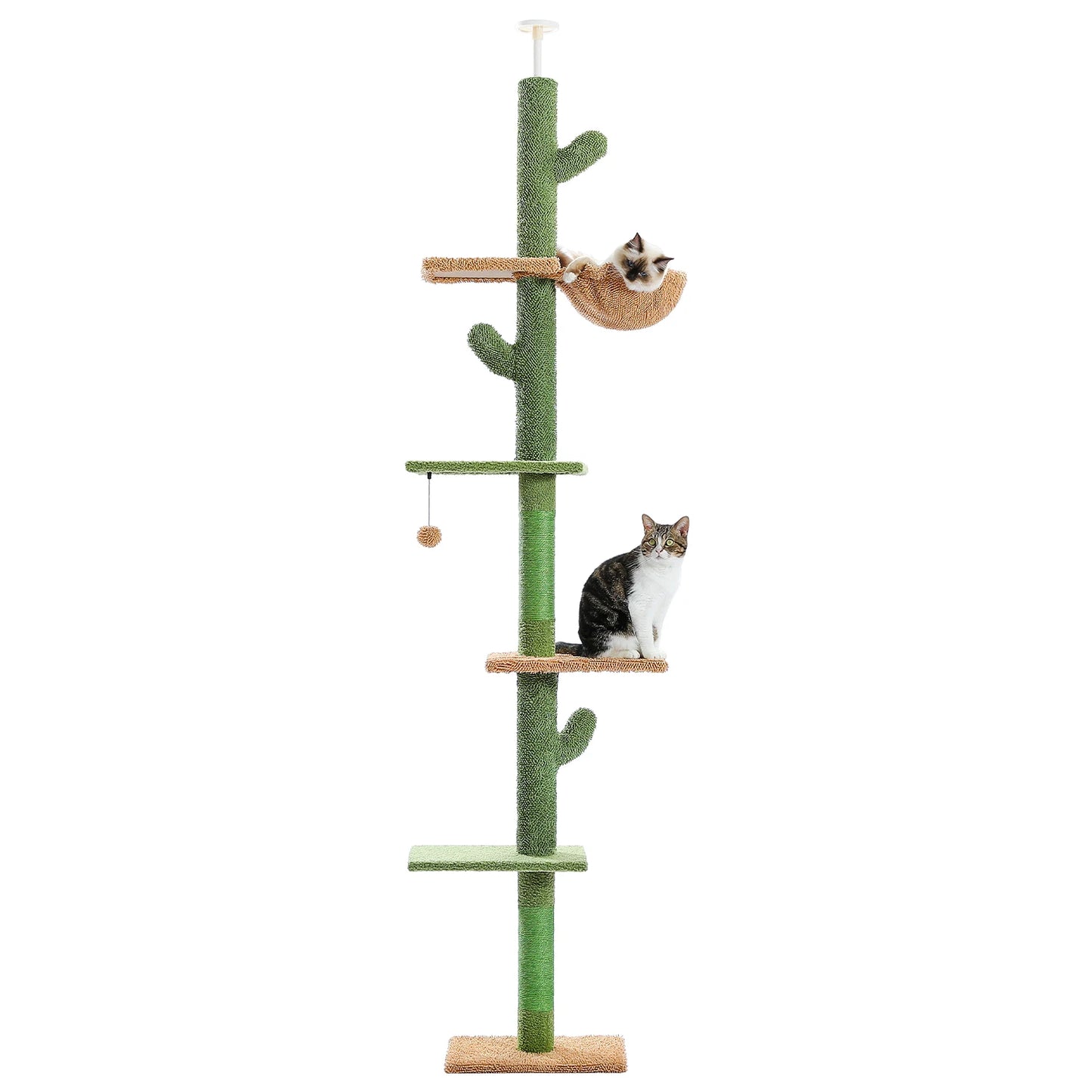 PAWZ Road Cat Tree 5 Tier Floor To Ceiling Climbing Tower With Scratching Post