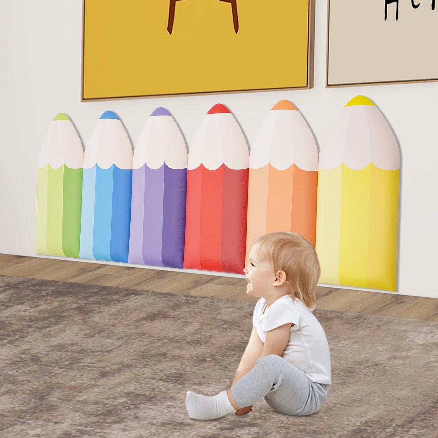 Pencil Wall Stickers Anti Collision Padding For Kids Rooms