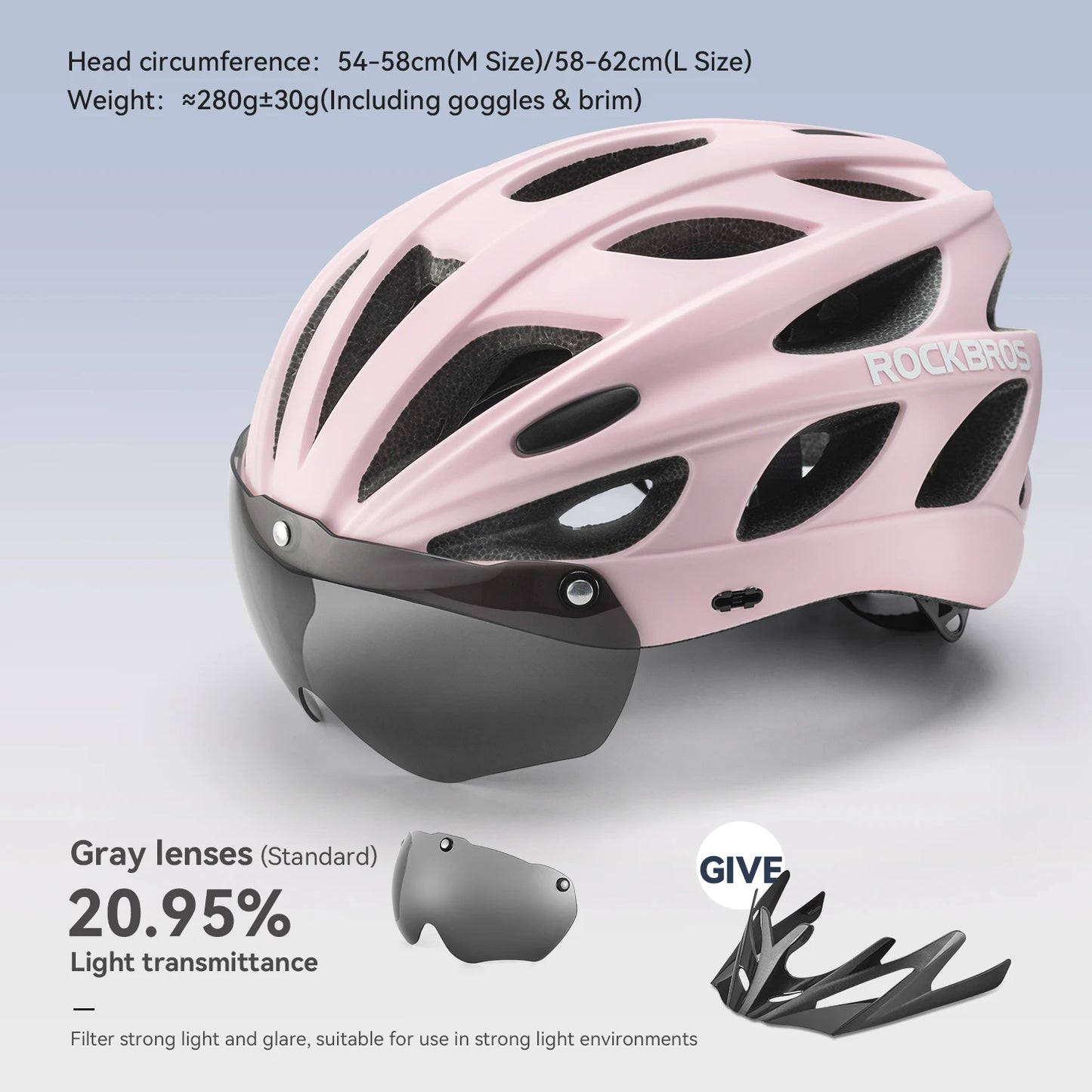 ROCKBROS Cycling Helmet With Integrated Goggles For MTB Road Use