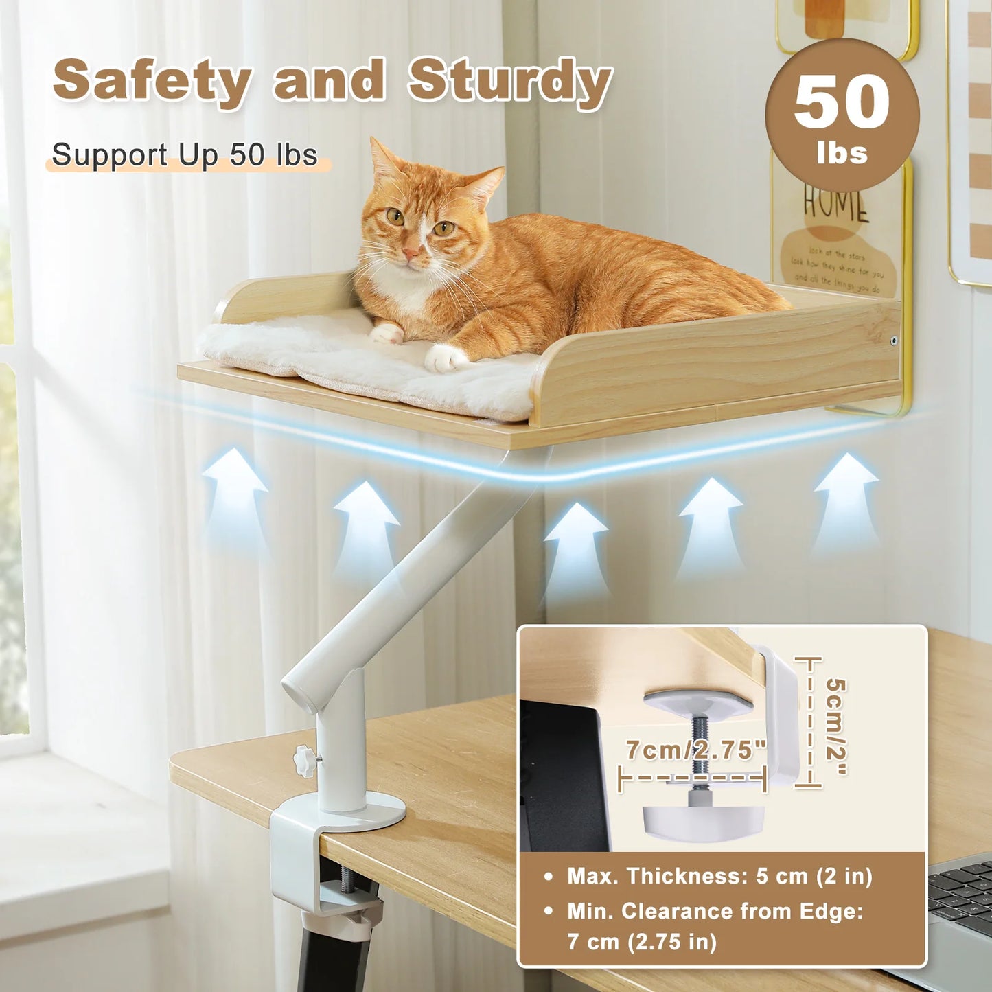 PAWZ Road Cat Desk Bed 360 Rotatable Cat Stand Hammock