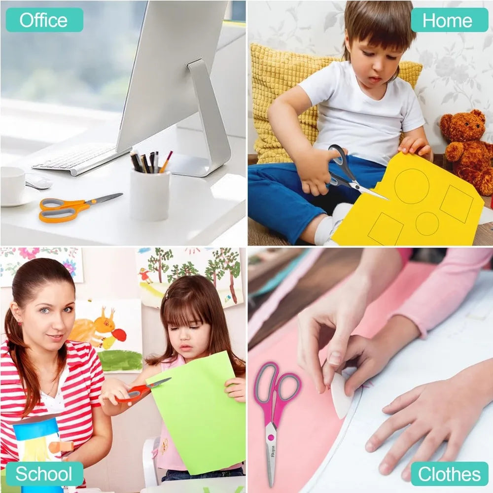 All Purpose Comfort Grip Scissors For Office School Craft Fabric