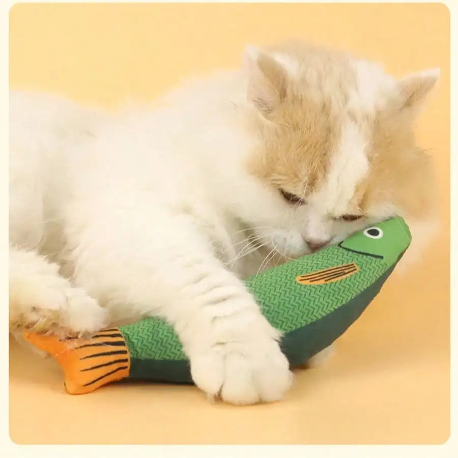 Realistic Fish Design Cat Toy With Sound For Indoor Play