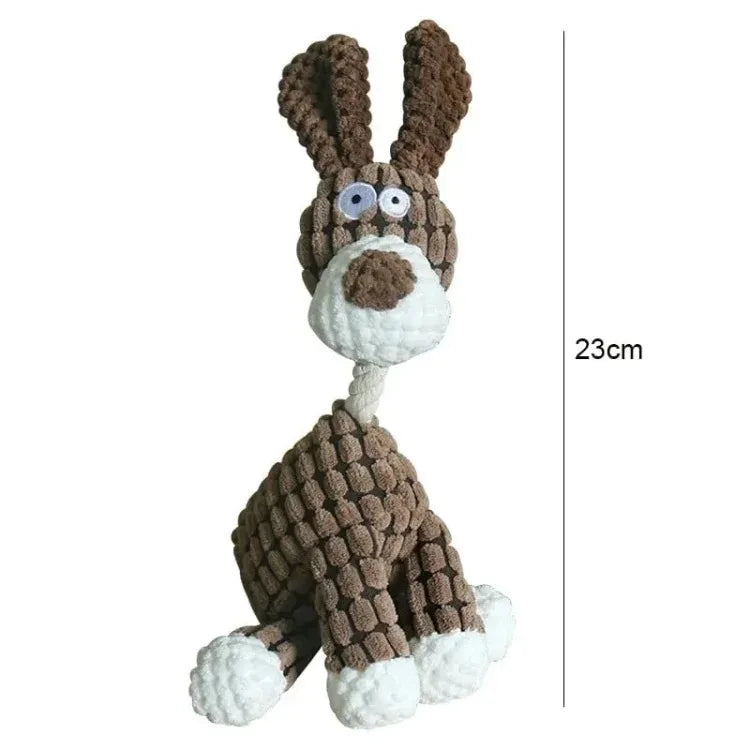 Plush Squeaky Puppy Chew Toys Interactive Teething Donkey Design