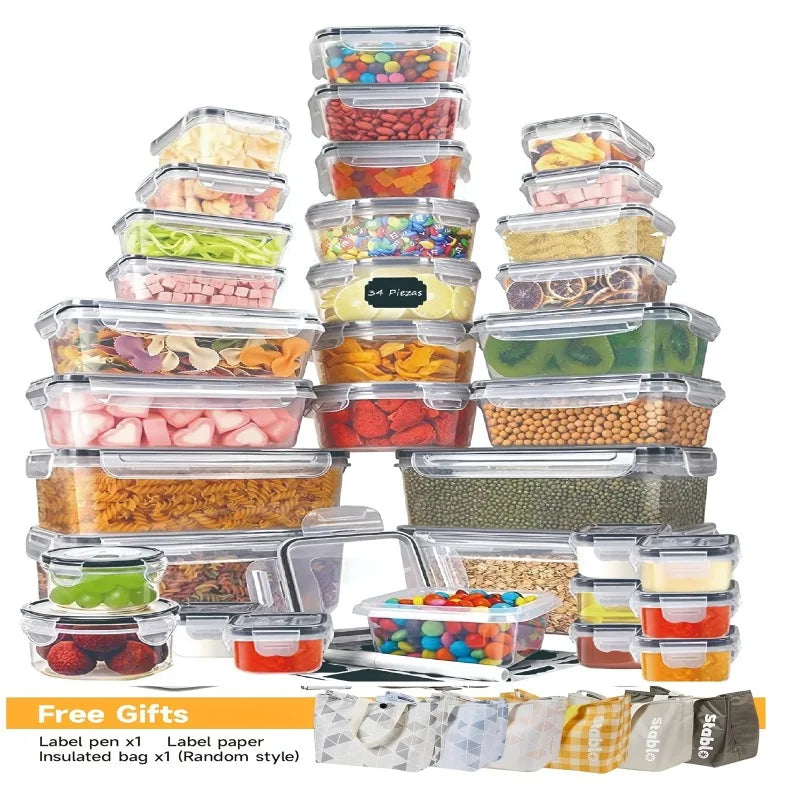 BPA Free Food Storage Set With 24 Airtight Containers