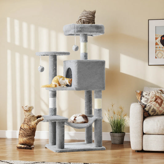 JHK Cat Tree MultiCat Climbing Tower Indoor Sisal Scratching Posts