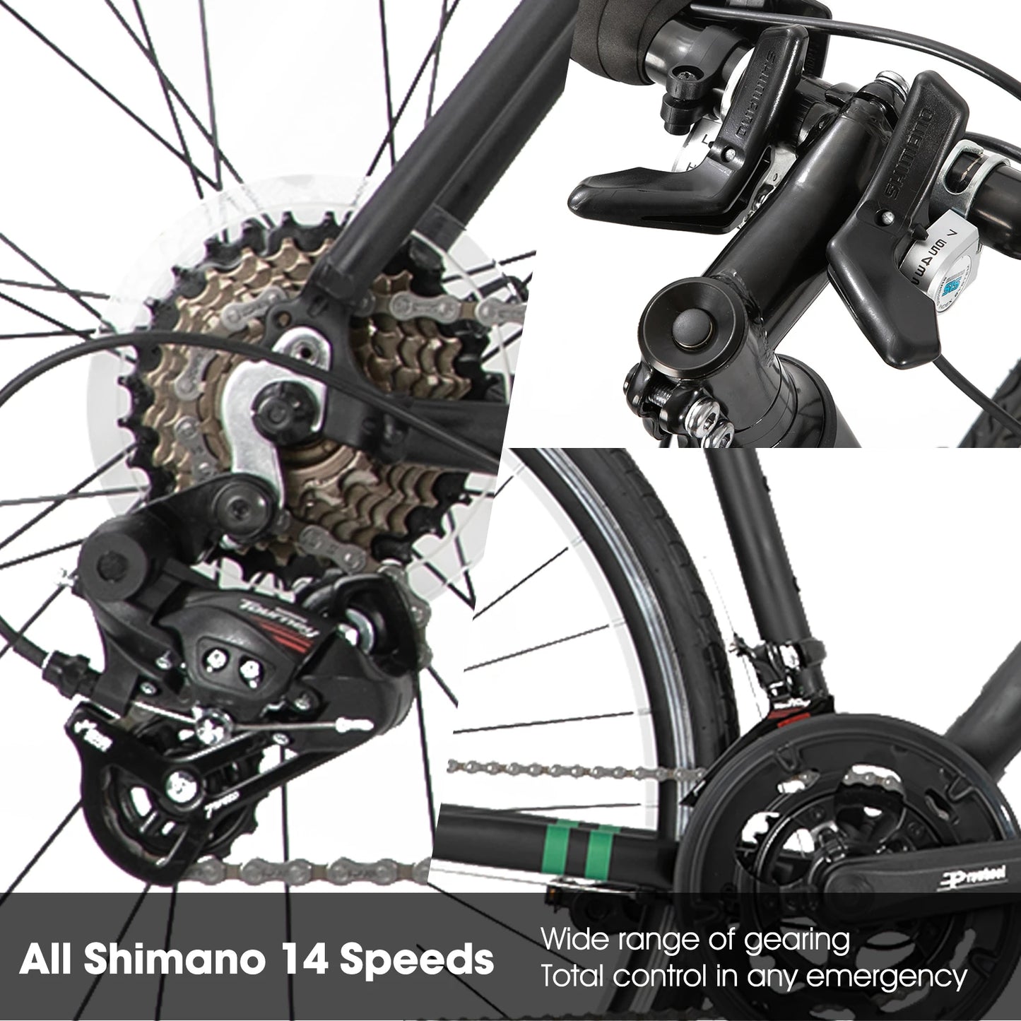 Hiland Aluminum Road Bike Shimano 14 Speeds For Men