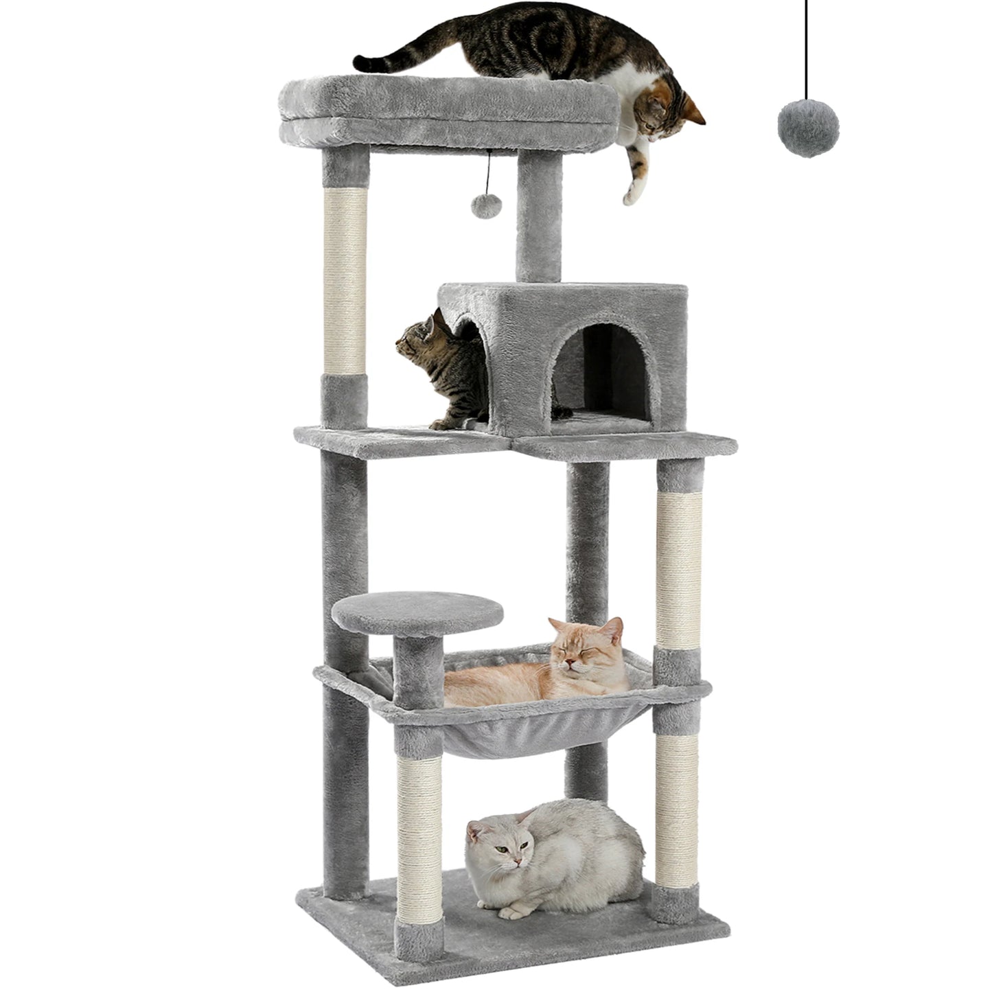PAWZ Road Cat Tree Indoor 5 Level Tower Sisal Posts