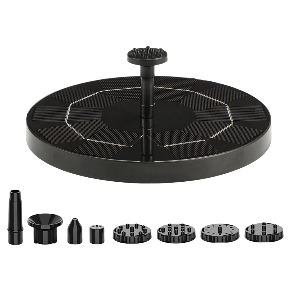 Floating Solar Fountain With Eight Nozzles For Ponds And Pools