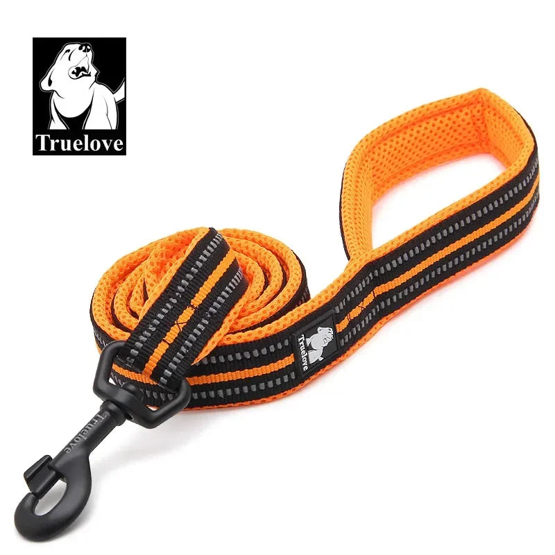 TRUELOVE Reflective Nylon Mesh Padded Pet Leash For Dogs And Cats