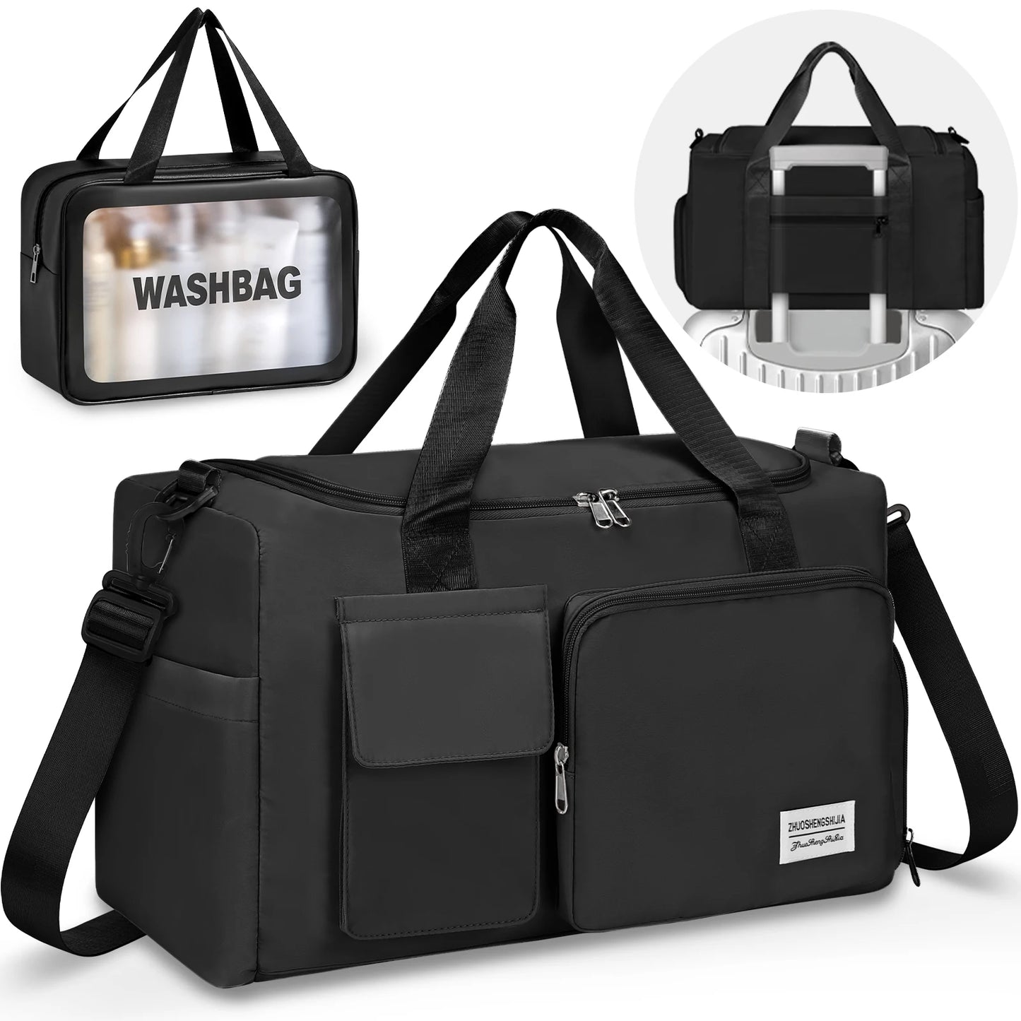 Waterproof Fitness Travel Duffel Bag With Dry And Wet Separation